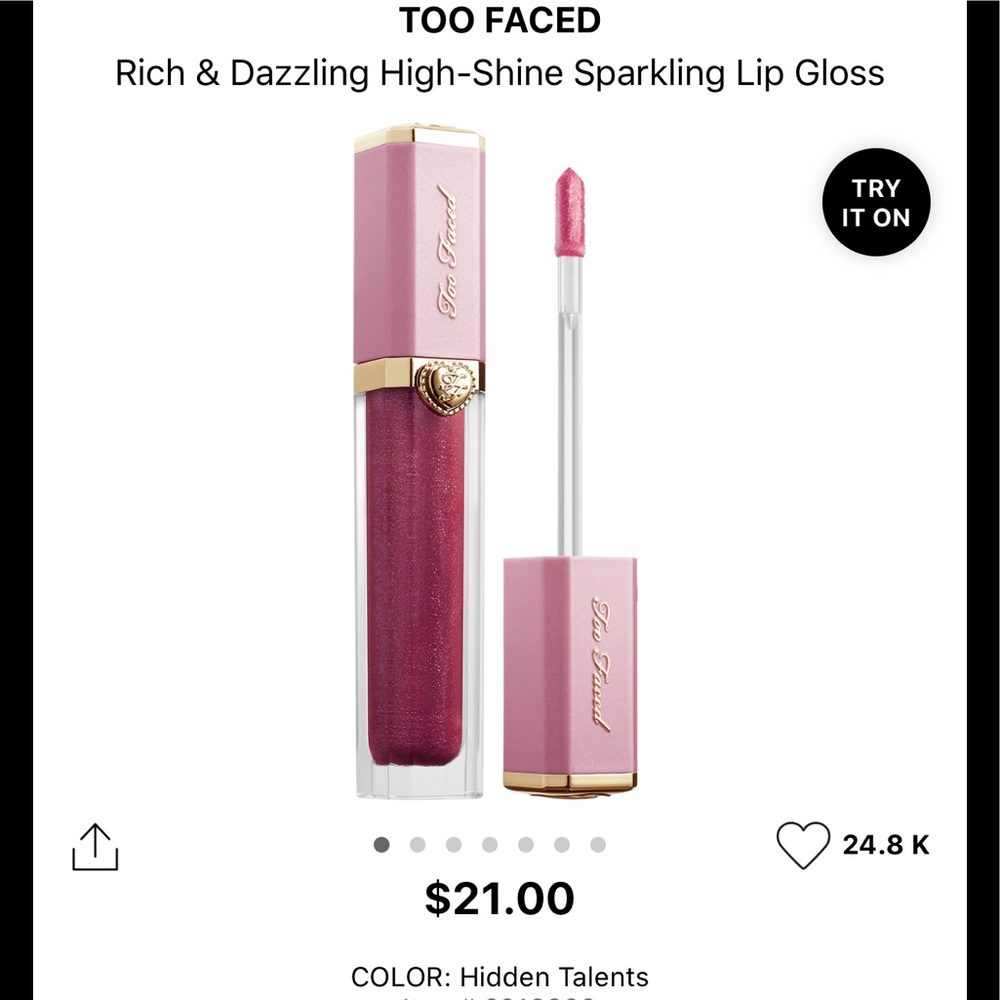 TOO FACED RICH & DAZZLING SPARKLING ✨ LIP GLOSS